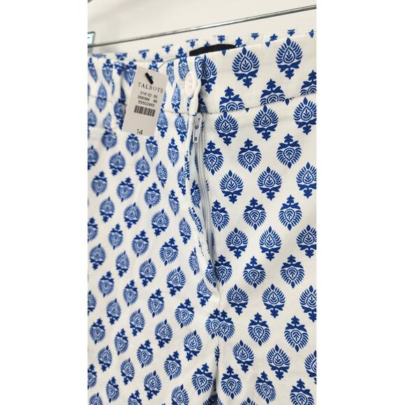 New NWT Talbots Perfect Skimmer Novelty Print Cropped Pants Size 14 - Picture 13 of 14